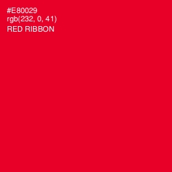 #E80029 - Red Ribbon Color Image